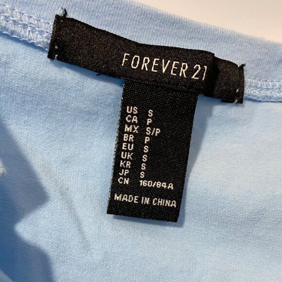 Beverly Hills California Light Blue Sleeveless Bodysuit With Snap Closure By For - Picture 5 of 5